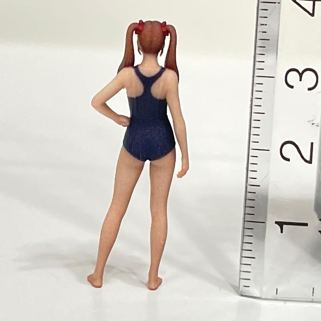 1/43 ツインテール フィギュア 水着 リアルフィギュア 完成品 3Dフィギュア ミニチュア ジオラマ ミニカーに ミニチュアイメージ