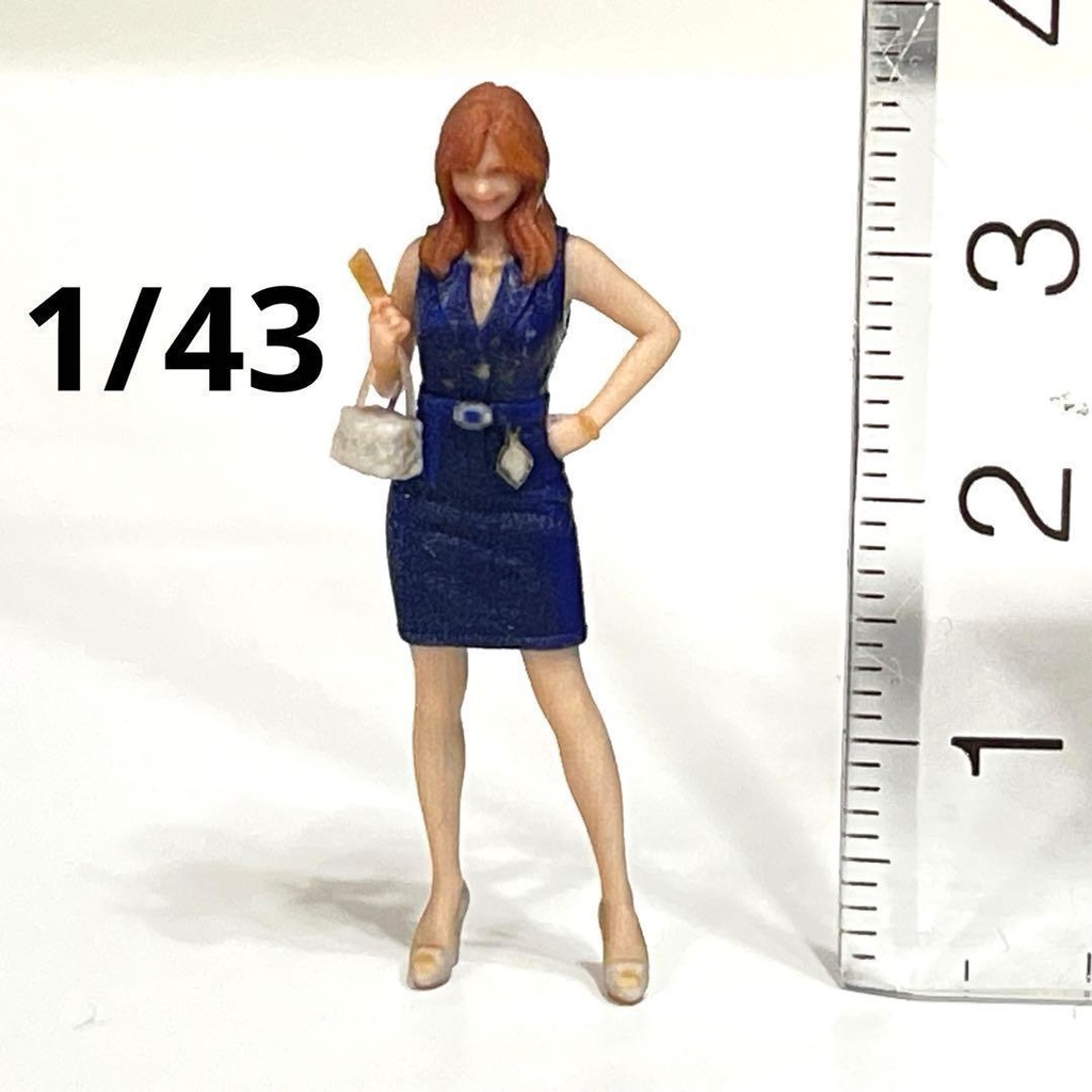 1/43 キャバ嬢 フィギュア リアルフィギュア 3Dフィギュア ミニチュアイメージ 完成品 ミニチュア ジオラマ ミニカーに