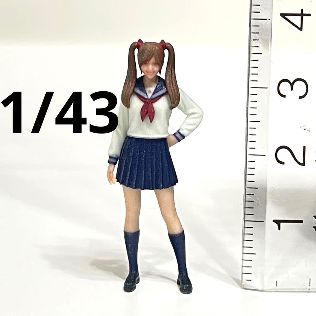 1/43 JK　フィギュア　セーラー服　リアルフィギュア　３Dフィギュア　ミニチュア　ミニチュアイメージ　完成品　