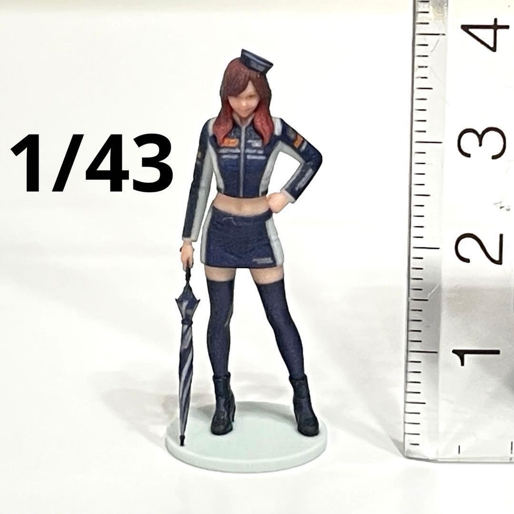1/43 フィギュア リアルフィギュア レースクイーン 青 ミニチュア ジオラマ ミニカー 完成品 ミニチュアイメージ
