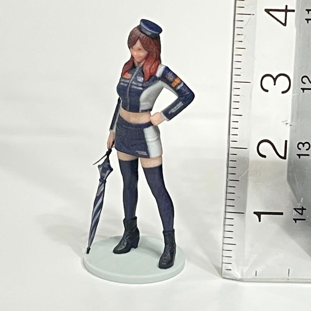 1/43 フィギュア リアルフィギュア レースクイーン 青 ミニチュア ジオラマ ミニカー 完成品 ミニチュアイメージ
