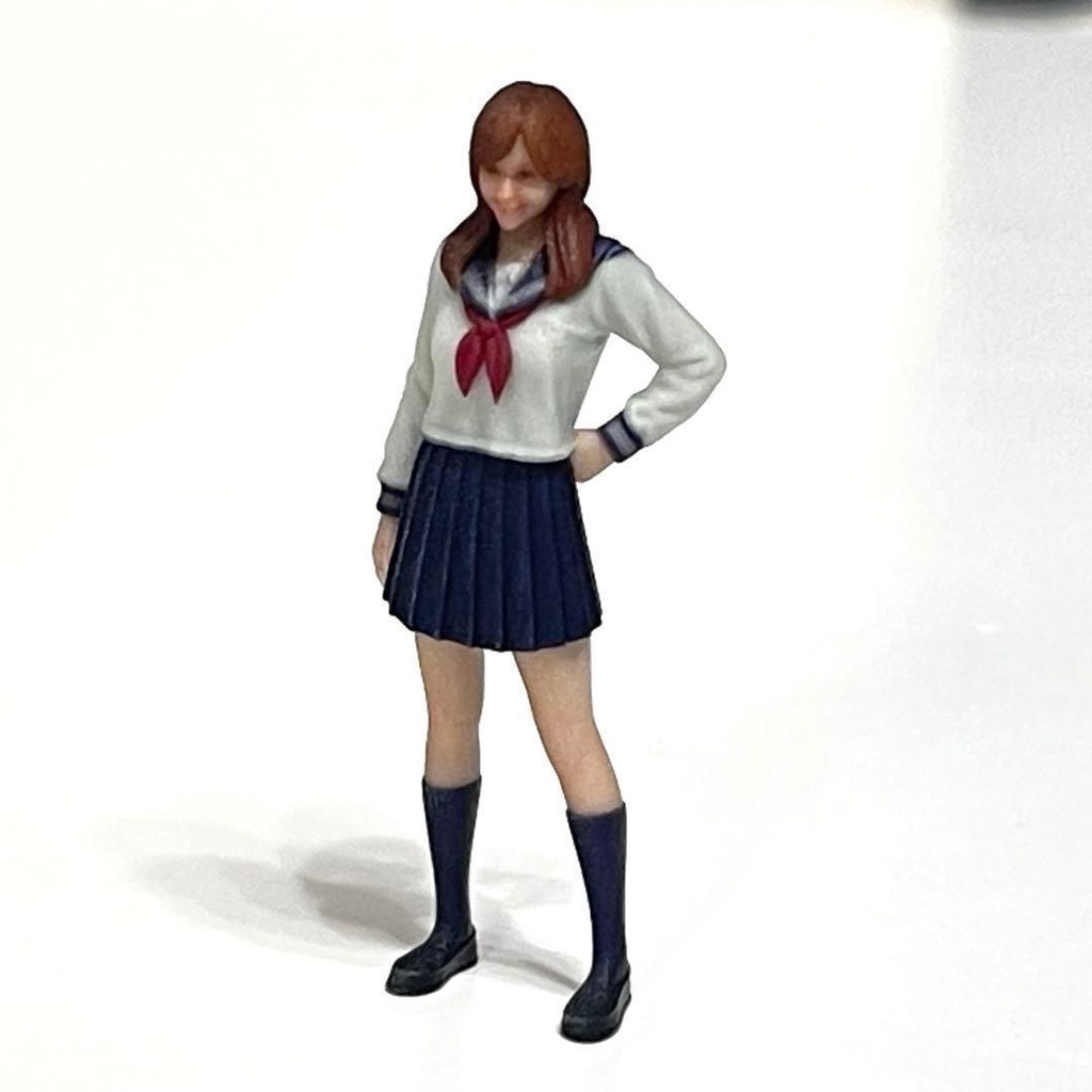 1/64 フィギュア リアルフィギュア セーラー服 ミニチュア ジオラマ ミニカー 完成品 ミニチュアイメージ