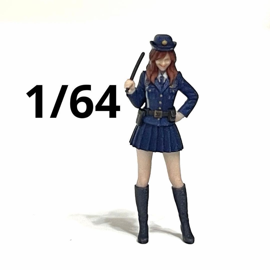 1/64 フィギュア リアルフィギュア 婦人警官 ミニチュア ジオラマ ミニカー 完成品 ミニチュアイメージ