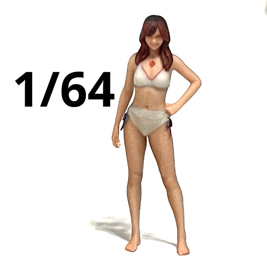 1/64 フィギュア リアルフィギュア ビキニ 水着 ミニチュア ジオラマ ミニカー ミニチュアイメージ