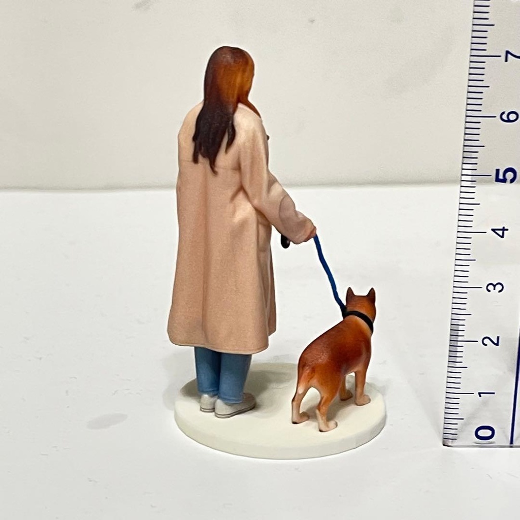 1/24 フィギュア リアルフィギュア 犬とお姉さん ミニチュア ジオラマ ミニカー ミニチュアイメージ