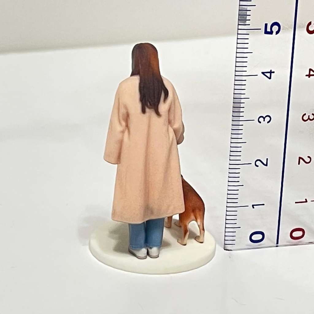1/35 フィギュア リアルフィギュア 犬とお姉さん ミニチュア ジオラマ ミニカー 完成品 ミニチュアイメージ