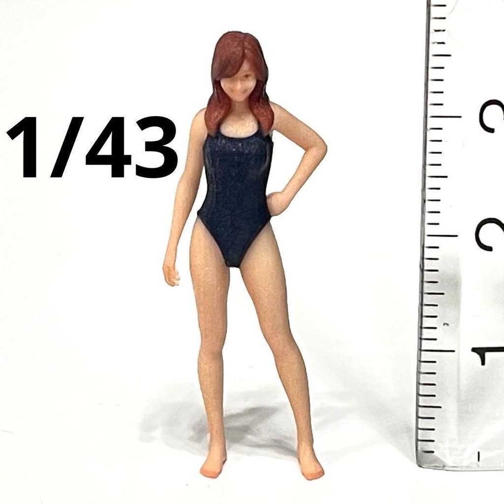 1/43 フィギュア 水着S リアルフィギュア 3Dフィギュア ミニチュアイメージ 完成品 ミニカー トミカ ジオラマに ミニチュア