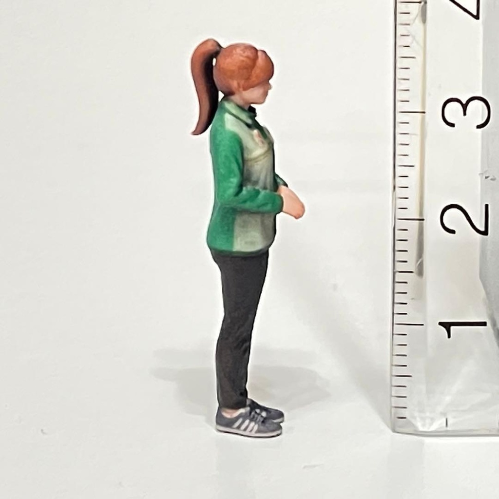 1/43 フィギュア リアルフィギュア コンビニ店員 セブンイレブン風 完成品 ミニチュア ミニカーに ジオラマに ミニチュアイメージ 3Dフィギュア