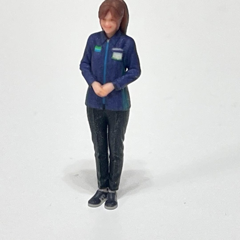 1/64 フィギュア リアルフィギュア コンビニ店員 ファミマ風 完成品 ミニチュア ミニチュアイメージ ミニカー ジオラマ 完成品 3Dフィギュア