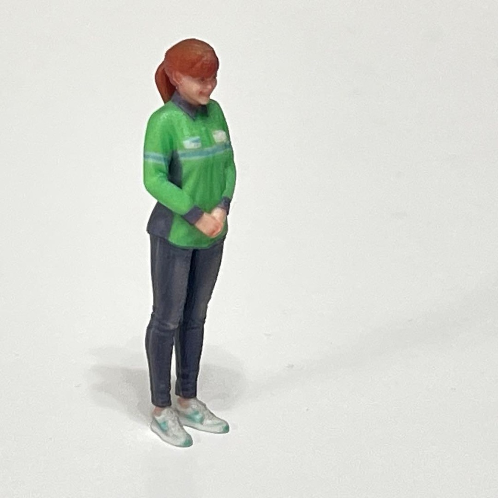 1/64 フィギュア リアルフィギュア 完成品 コンビニ店員 ファミマ風 ミニチュア ミニカー ジオラマ ミニチュアイメージ 3Dフィギュア