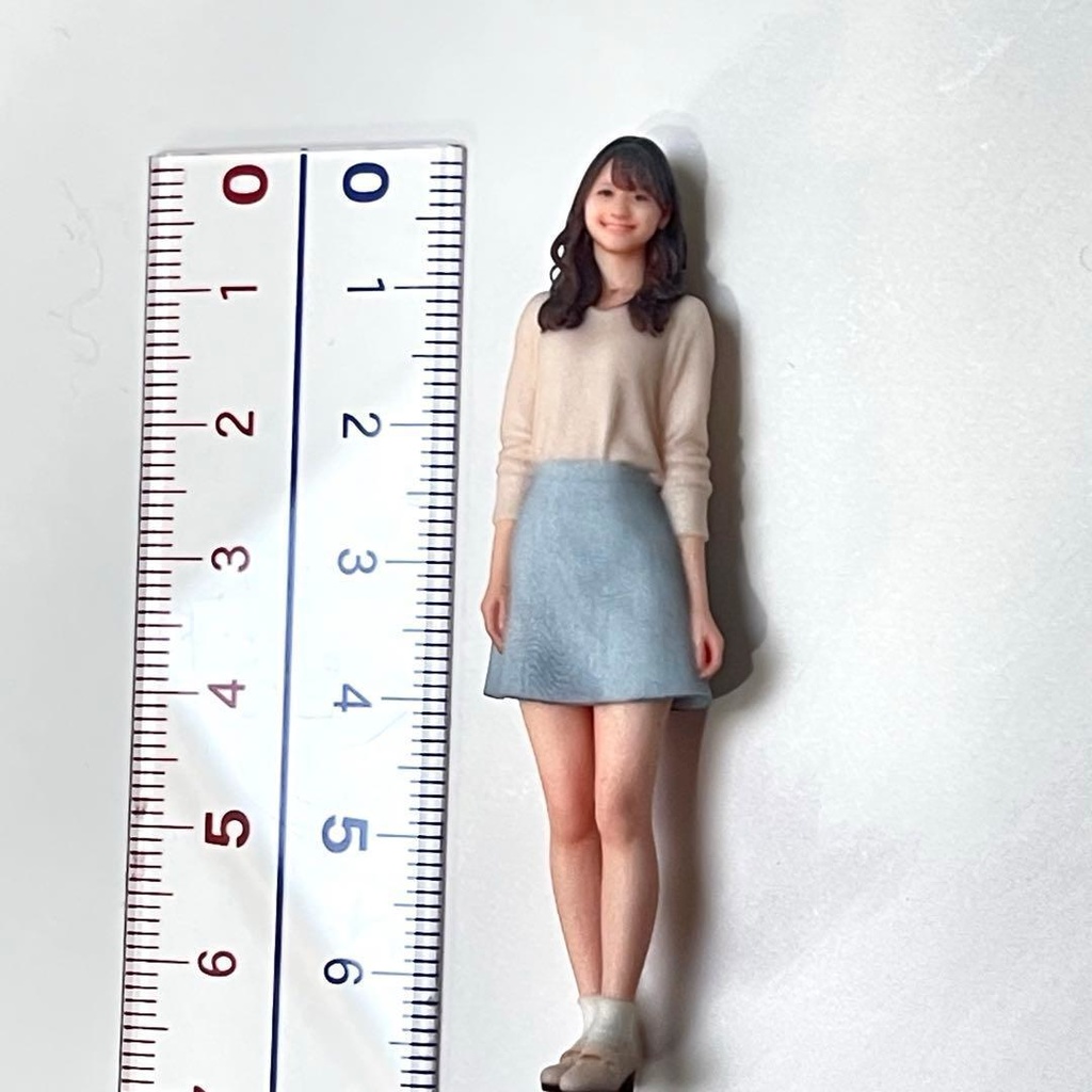 1/24 可愛いお姉さん フィギュア リアルフィギュア 完成品 3Dフィギュア ミニチュアイメージ ミニカーに ドールハウスに ジオラマに