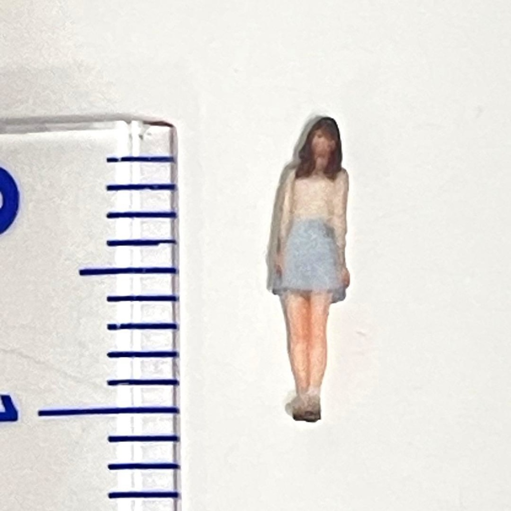 Nゲージ 1/150 可愛いお姉さん フィギュア リアルフィギュア 鉄道模型 ジオラマ レイアウト ミニチュアイメージ 3Dフィギュア