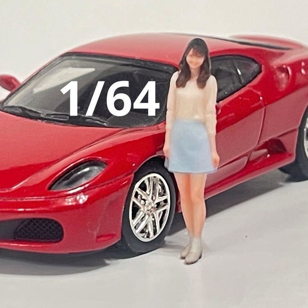 1/64 可愛いお姉さん フィギュア ミニカーに トミカに ジオラマ