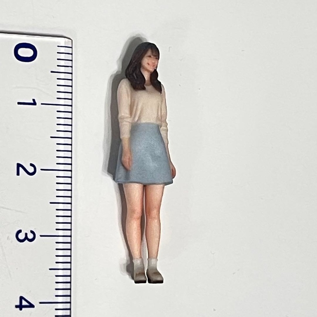 1/43 可愛いお姉さん フィギュア ミニカーに 1/64より大 ジオラマ ミニチュアイメージ リアルフィギュア 完成品 ミニチュア 3Dフィギュア