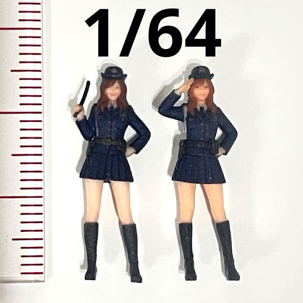 1/64　フィギュア　リアルフィギュア　警官　冬服　ミニチュア　ジオラマ　ミニカー　完成品　ミニチュアイメージ