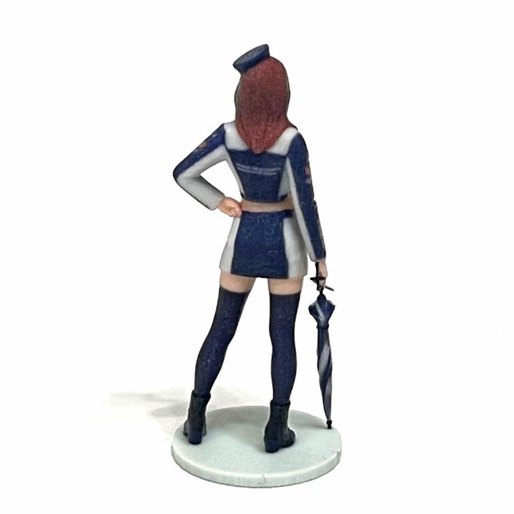 1/64 フィギュア レースクイーン 青 リアルフィギュア ミニチュアイメージ ジオラマ ミニカーに 完成品