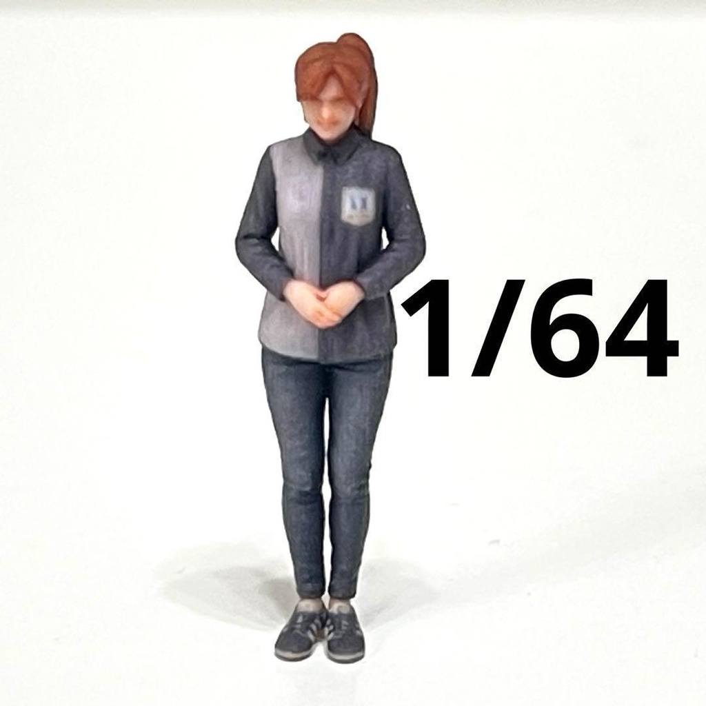 1/64 フィギュア コンビニ店員 リアルフィギュア ミニチュアイメージ ミニカーに 完成品
