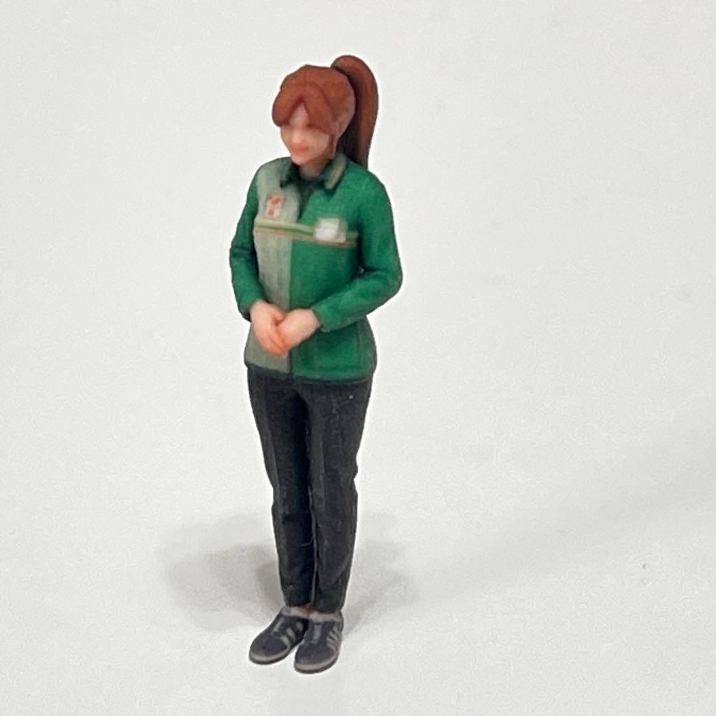 1/64 フィギュア コンビニ店員 リアルフィギュア ミニチュアイメージ ミニカーに 完成品