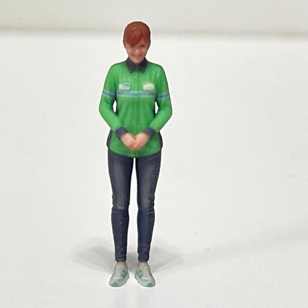 1/64 フィギュア コンビニ店員 リアルフィギュア ミニチュアイメージ ミニカーに 完成品