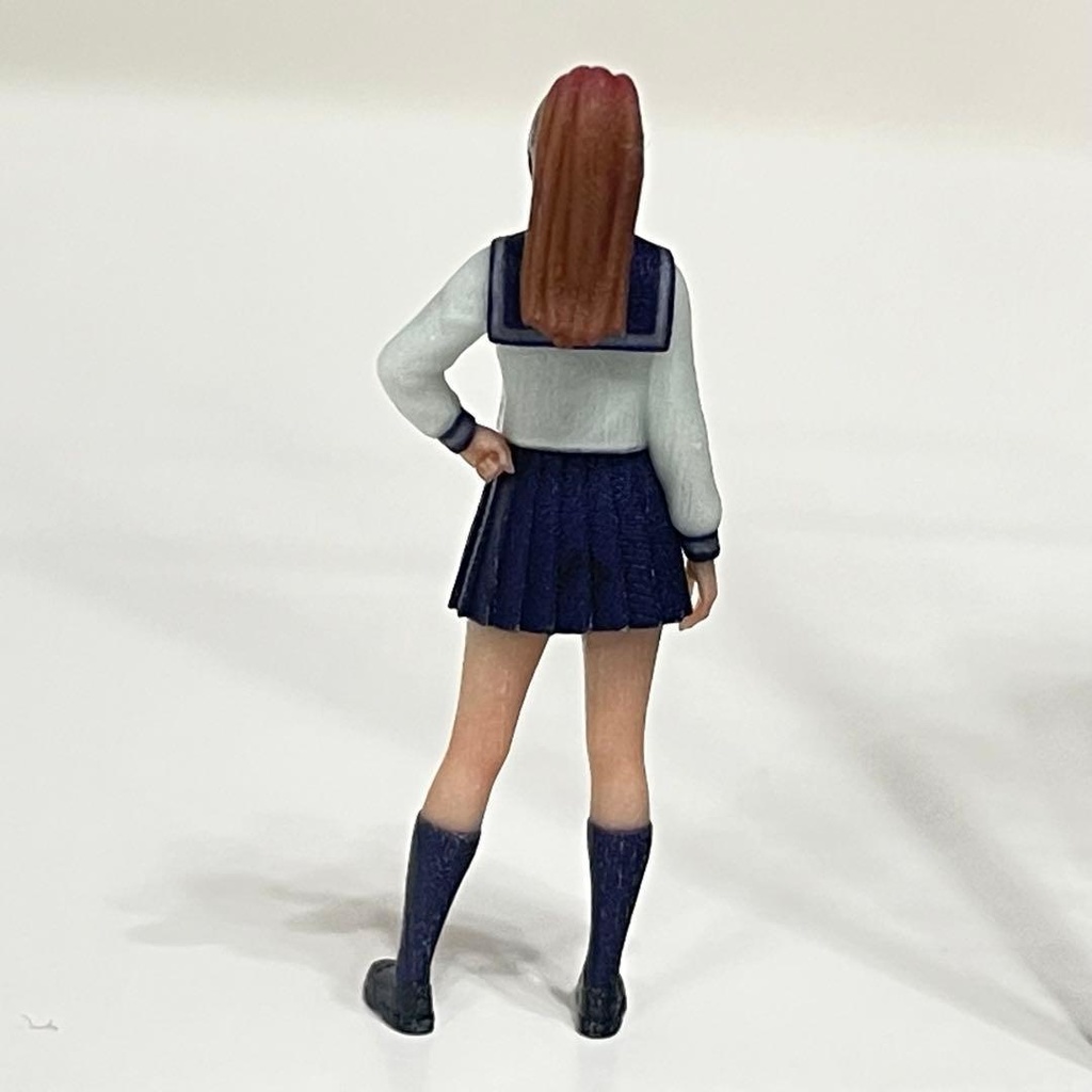 1/64 フィギュア セーラー服 リアルフィギュア ミニチュアイメージ ミニカーに 完成品