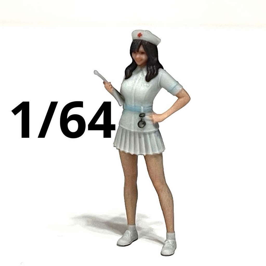 1/64 フィギュア ナース リアルフィギュア ミニチュアイメージ ミニカーに 完成品