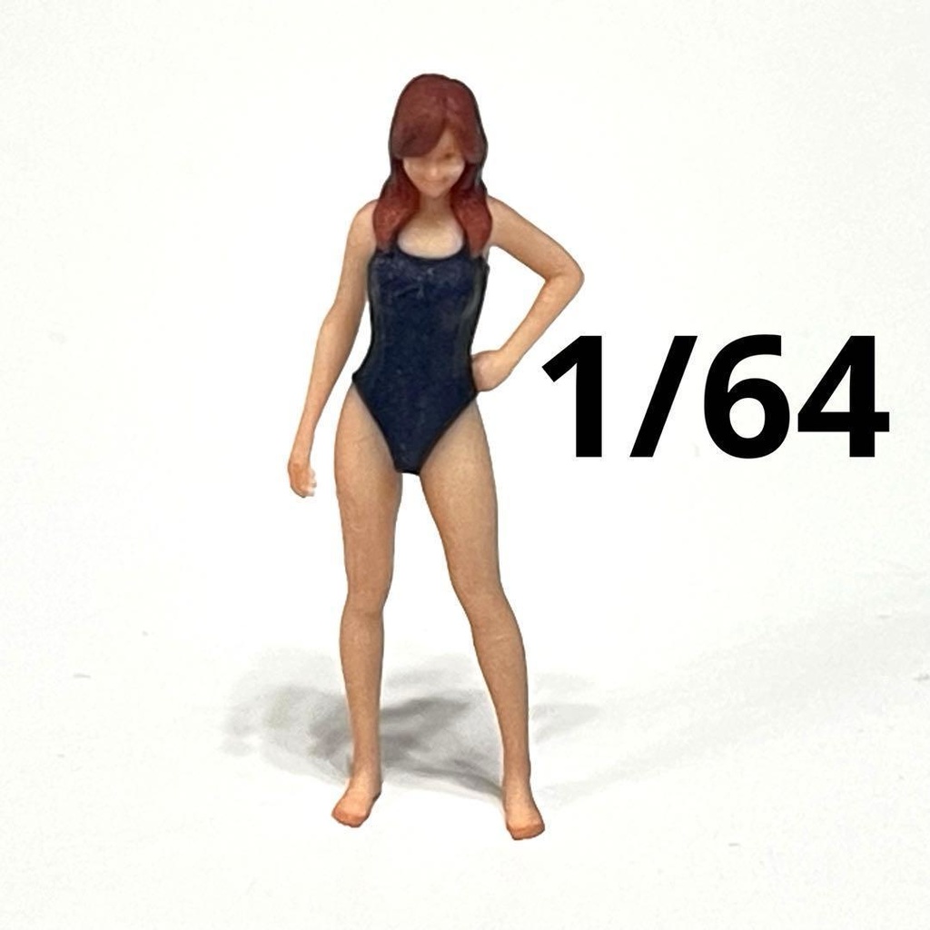 1/64 フィギュア 水着 リアルフィギュア ミニチュアイメージ ミニカーに 完成品