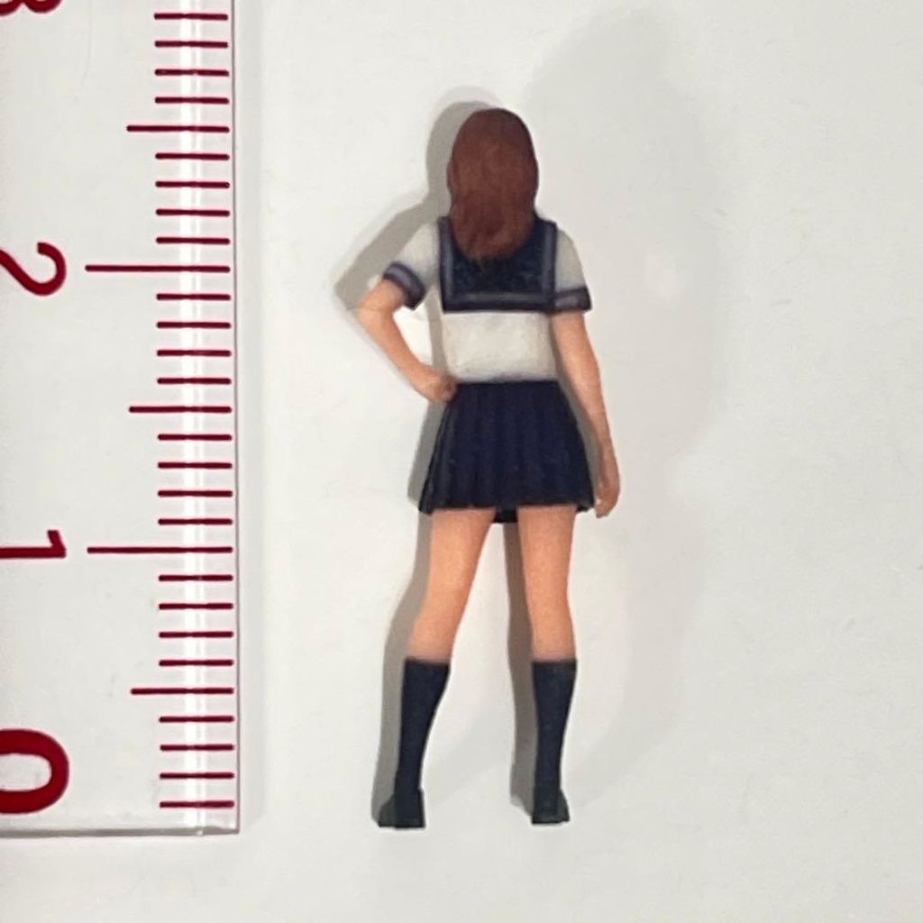 1/64 フィギュア セーラー服 半袖 リアルフィギュア ミニチュアイメージ ミニカーに 完成品