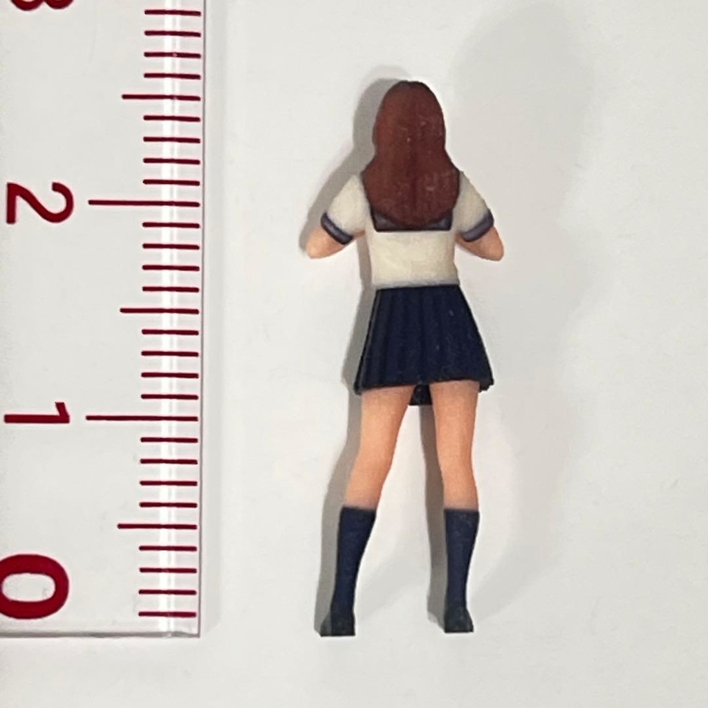 1/64 フィギュア セーラー服 半袖 リアルフィギュア ミニチュアイメージ ミニカーに 完成品