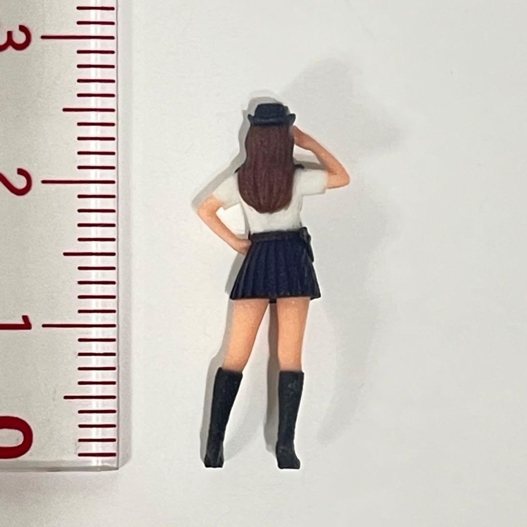 1/64 フィギュア 婦人警官 リアルフィギュア ミニチュアイメージ ミニカーに 完成品