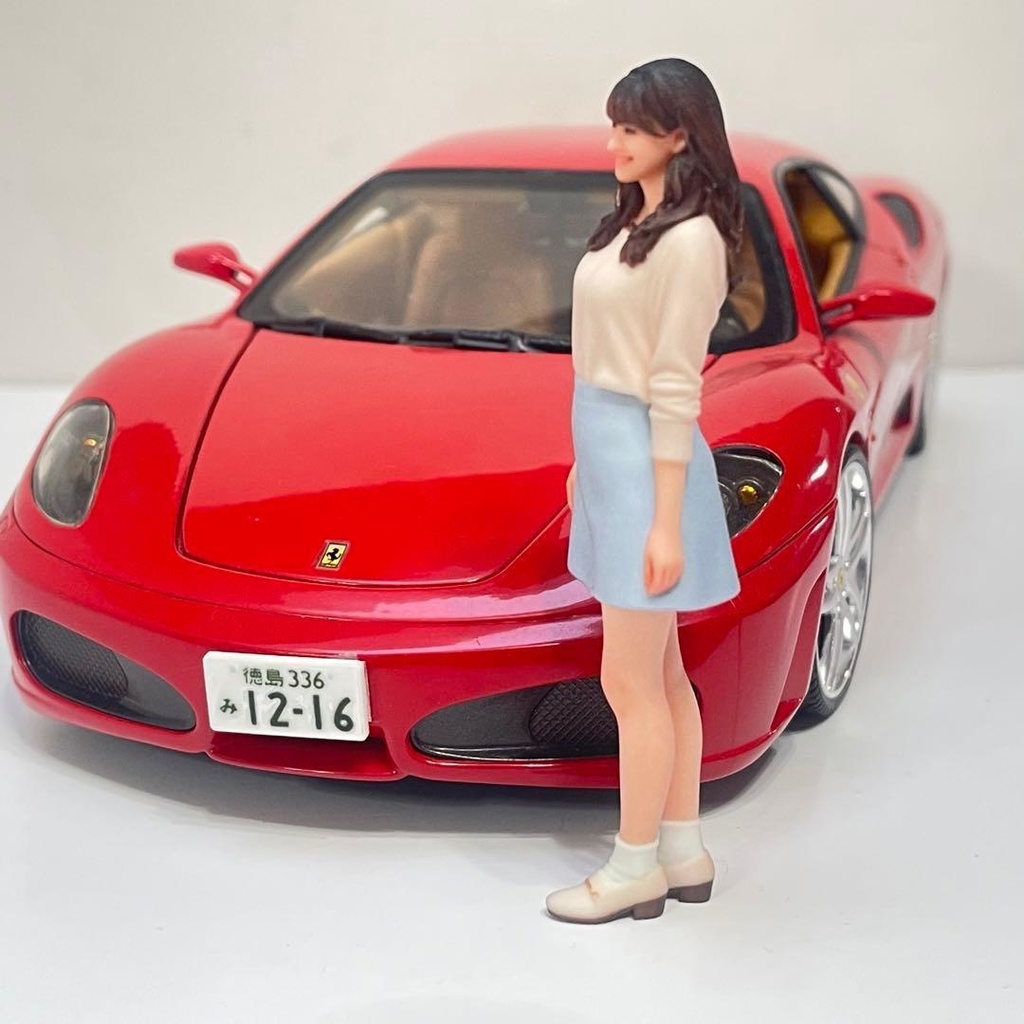 1/18 フィギュア スカート リアルフィギュア ミニチュアイメージ ミニカーに 完成品