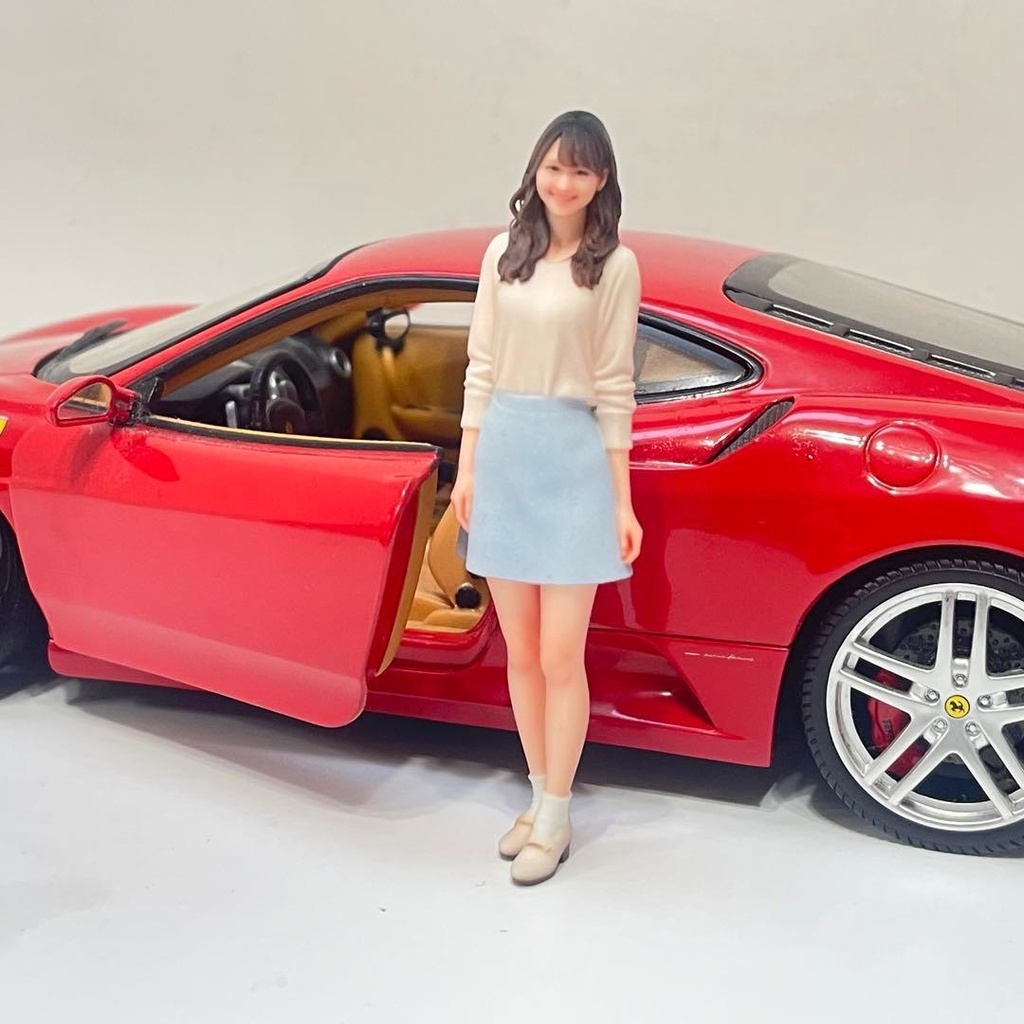 1/18 フィギュア スカート リアルフィギュア ミニチュアイメージ ミニカーに 完成品