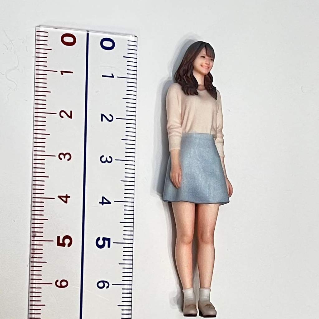 1/24 フィギュア スカート リアルフィギュア ミニチュアイメージ ミニカーに 完成品