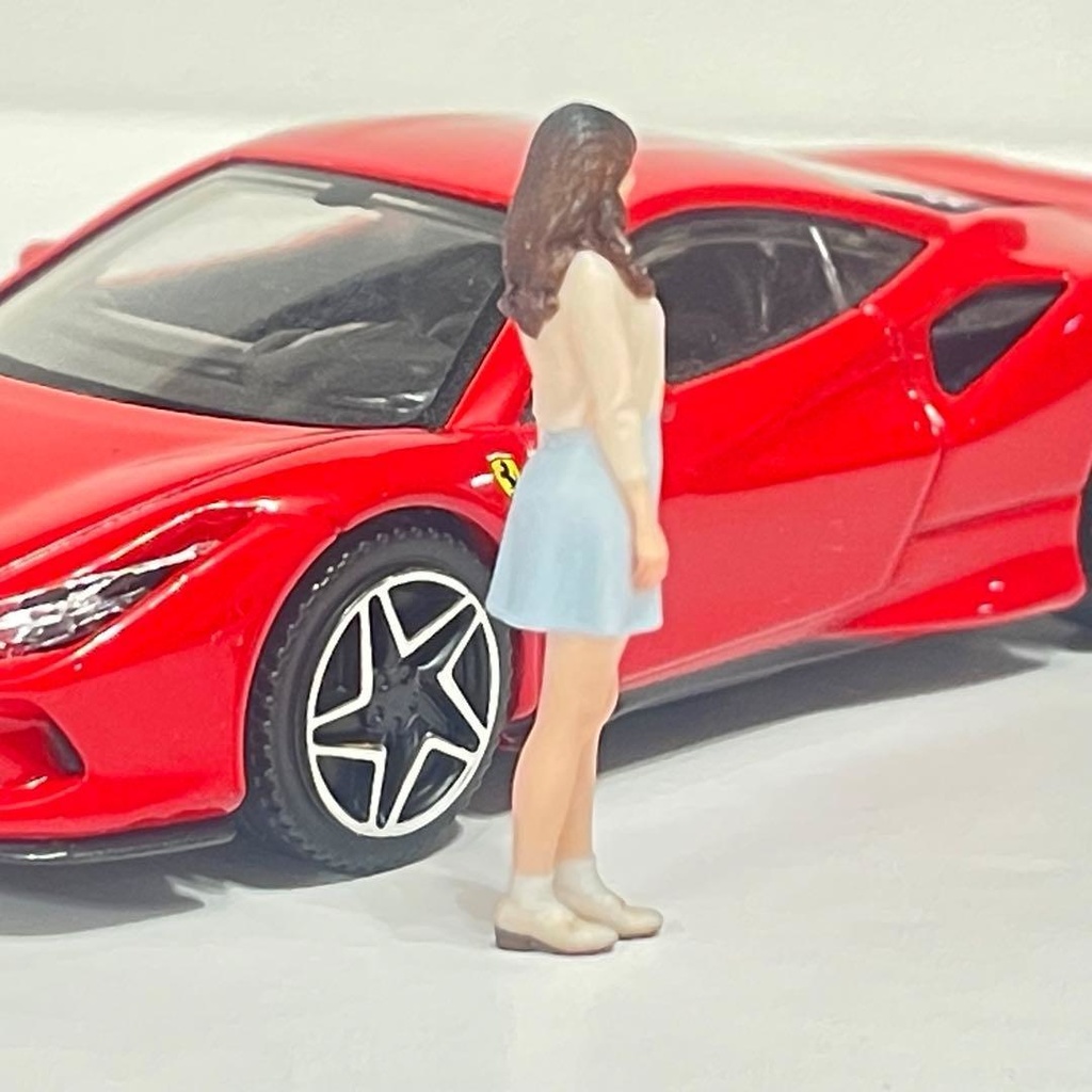 1/43 フィギュア スカート リアルフィギュア ミニチュアイメージ ミニカーに 完成品