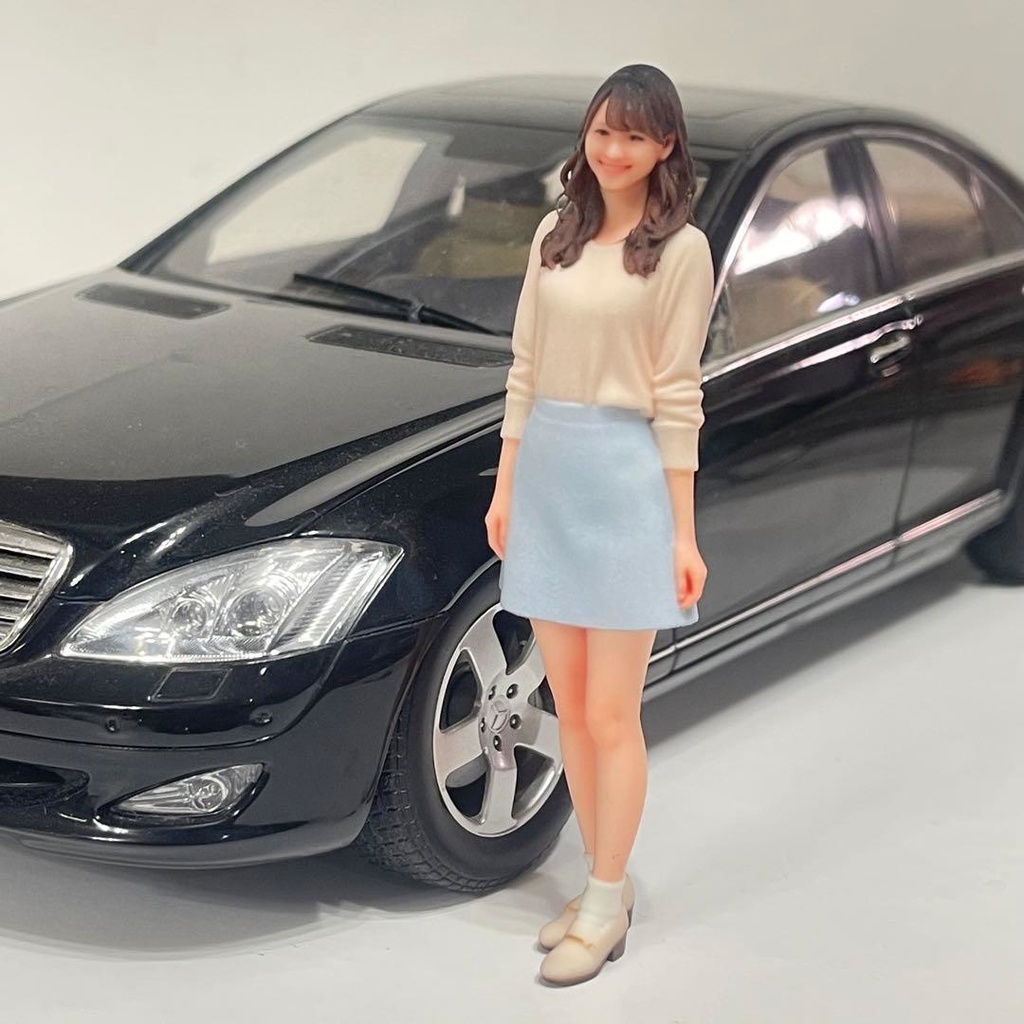 1/18 フィギュア スカート リアルフィギュア ミニチュアイメージ ミニカーに 完成品