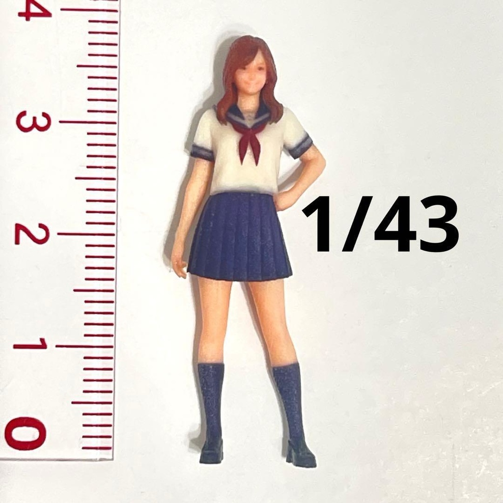 1/43　フィギュア　セーラー服　JK　半袖　リアルフィギュア　ミニチュアイメージ　完成品