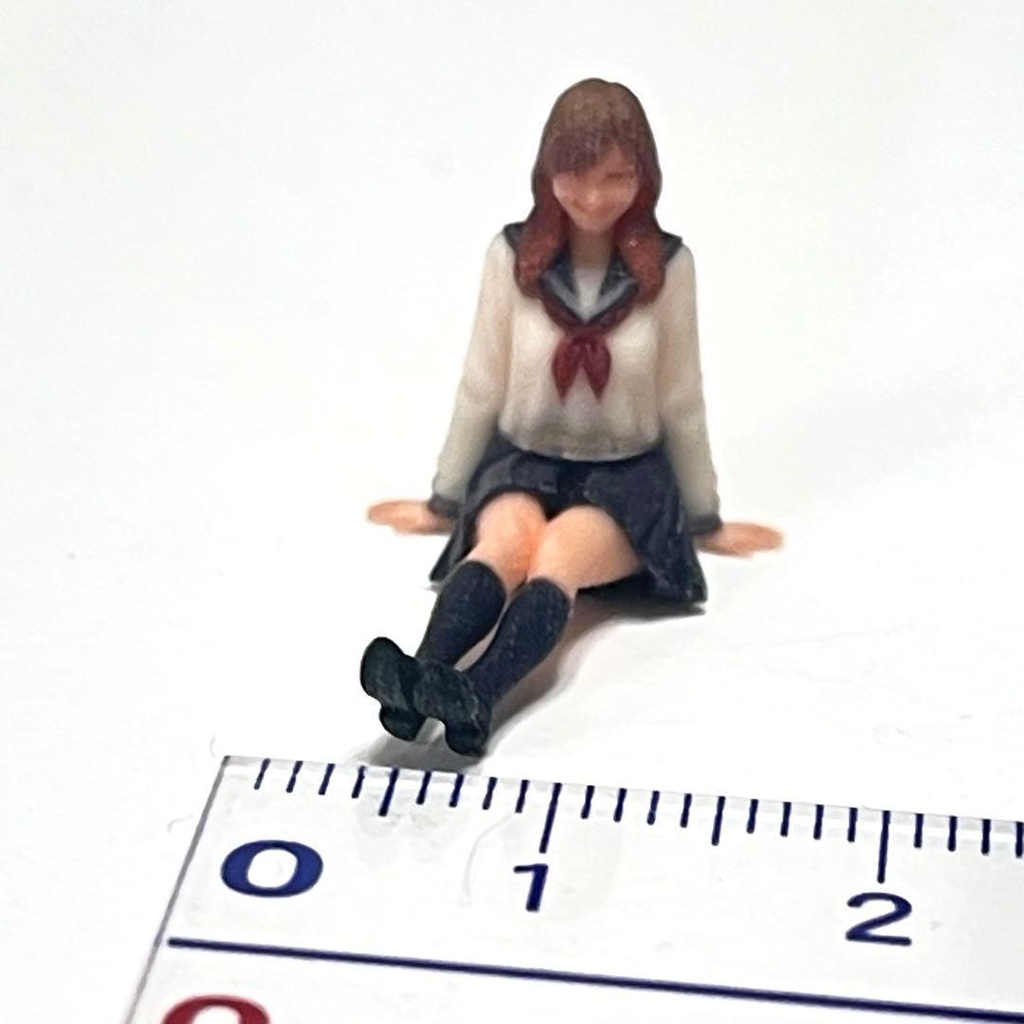 1/43 フィギュア セーラー服 JK 足伸ばし リアルフィギュア ミニチュアイメージ 完成品