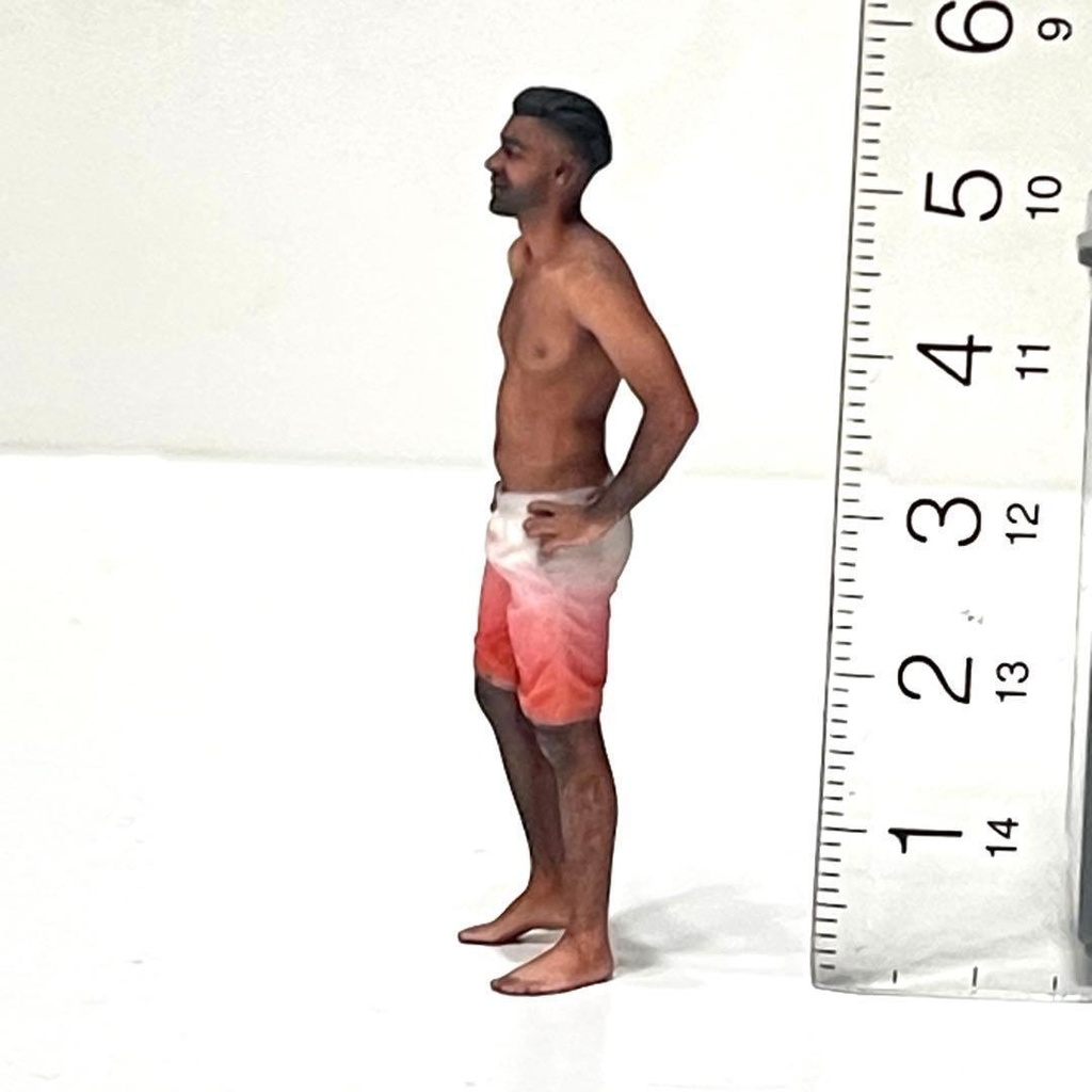 1/32 フィギュア 1240 リアルフィギュア 男性 水着 完成品 ミニチュアイメージ 3Dフィギュア ミニカー ジオラマに ミニチュア