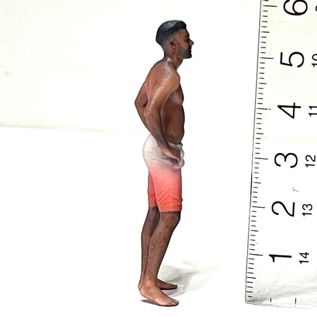 1/32 フィギュア 1240 リアルフィギュア 男性 水着 完成品 ミニチュアイメージ 3Dフィギュア ミニカー ジオラマに ミニチュア