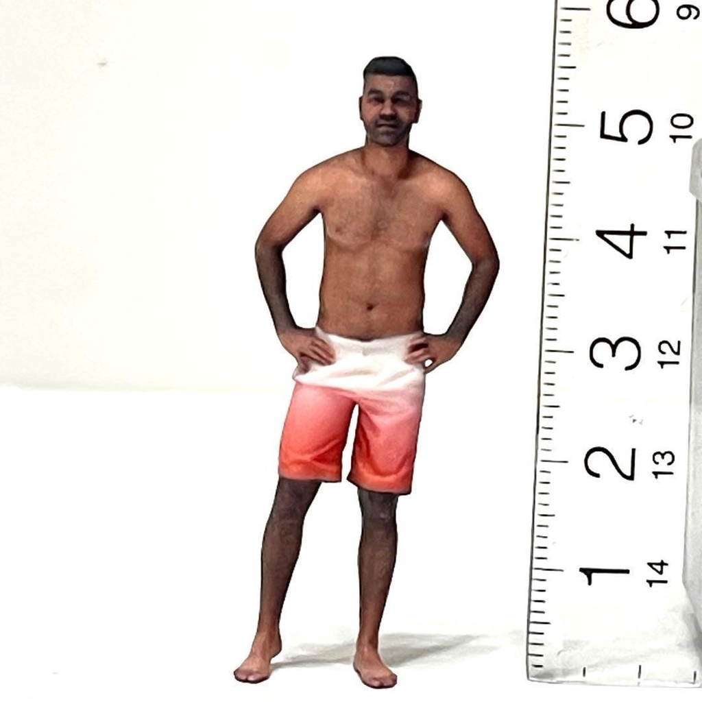 1/32 フィギュア 1240 リアルフィギュア 男性 水着 完成品 ミニチュアイメージ 3Dフィギュア ミニカー ジオラマに ミニチュア