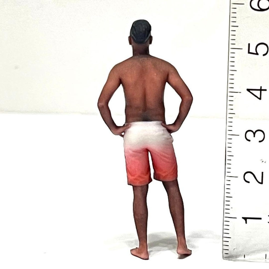 1/32 フィギュア 1240 リアルフィギュア 男性 水着 完成品 ミニチュアイメージ 3Dフィギュア ミニカー ジオラマに ミニチュア