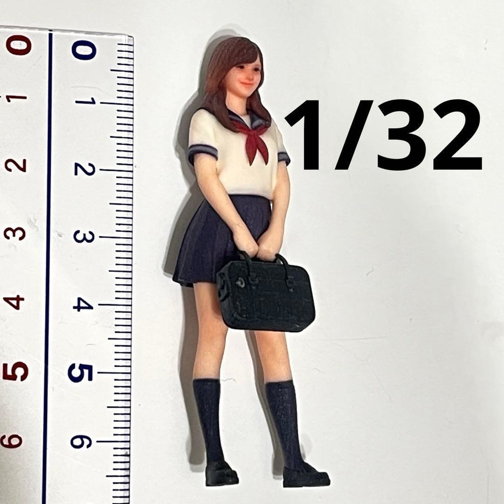 1/32 フィギュア JK セーラー服 カバン リアルフィギュア ミニチュアイメージ 完成品
