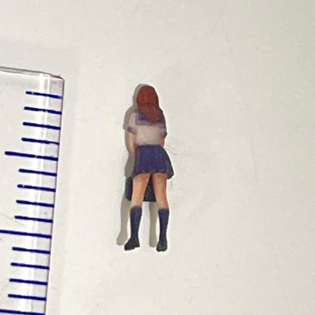 1/150 Nゲージ フィギュア JK カバン セーラー服 半袖 リアルフィギュア ミニチュアイメージ 完成品