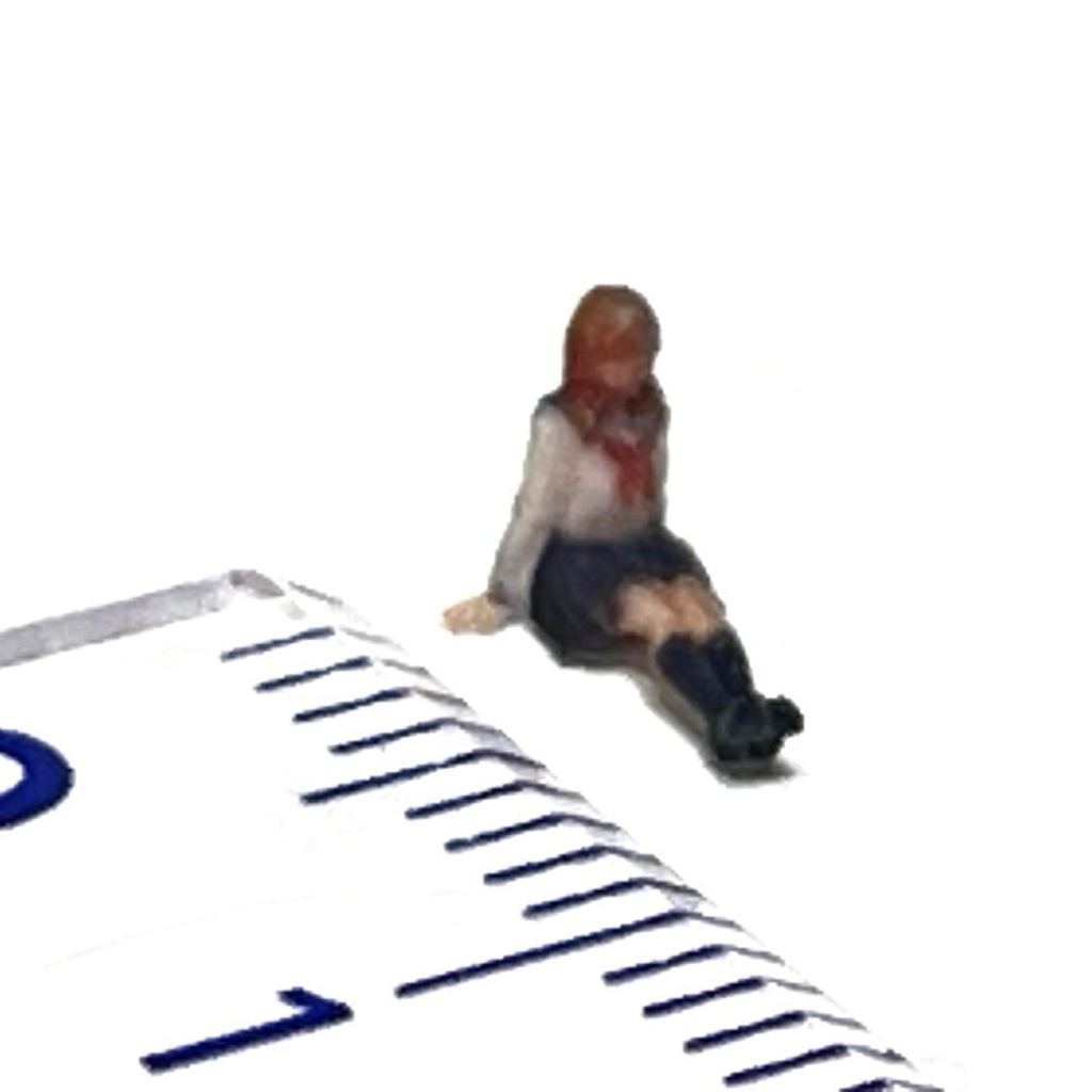 1/150 Nゲージ フィギュア JK セーラー服 足伸ばし リアルフィギュア ミニチュアイメージ 完成品