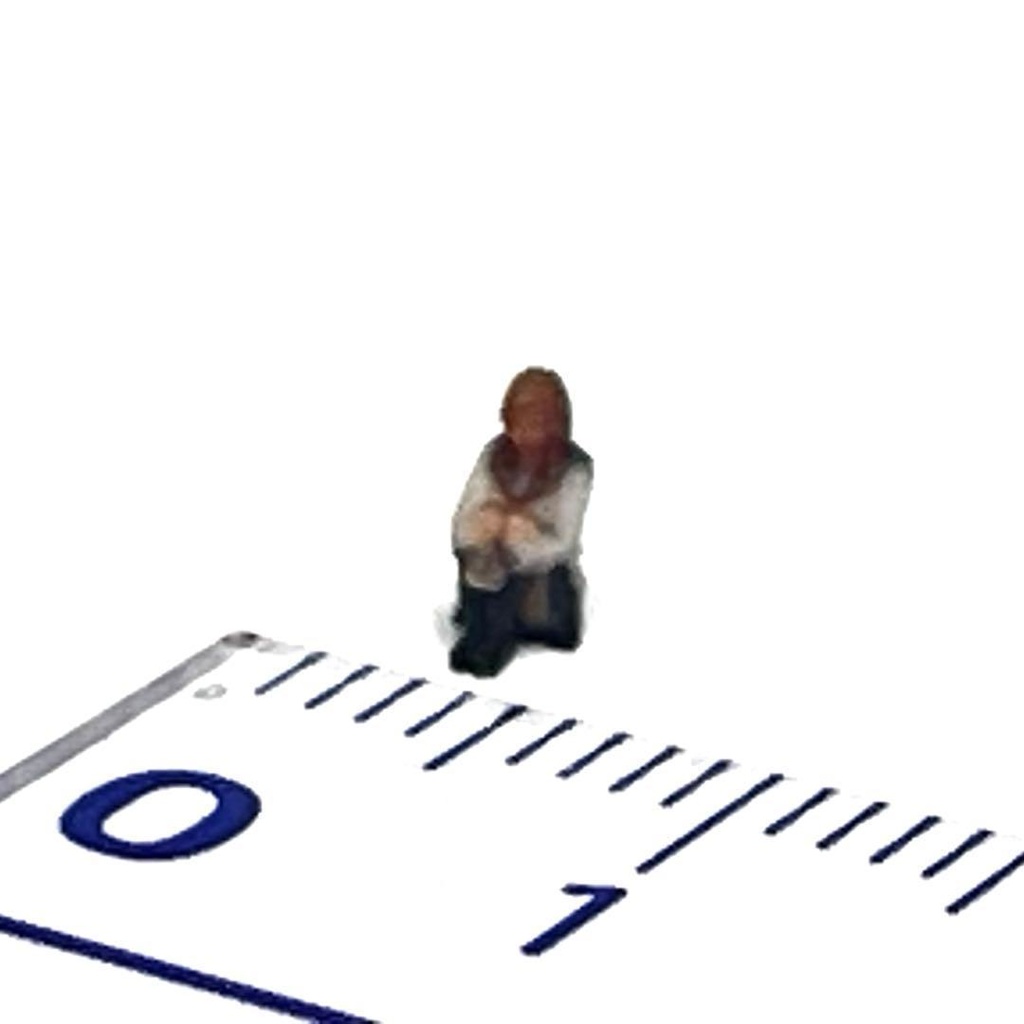 1/150 Nゲージ フィギュア JK セーラー服 体育座り リアルフィギュア ミニチュアイメージ 完成品