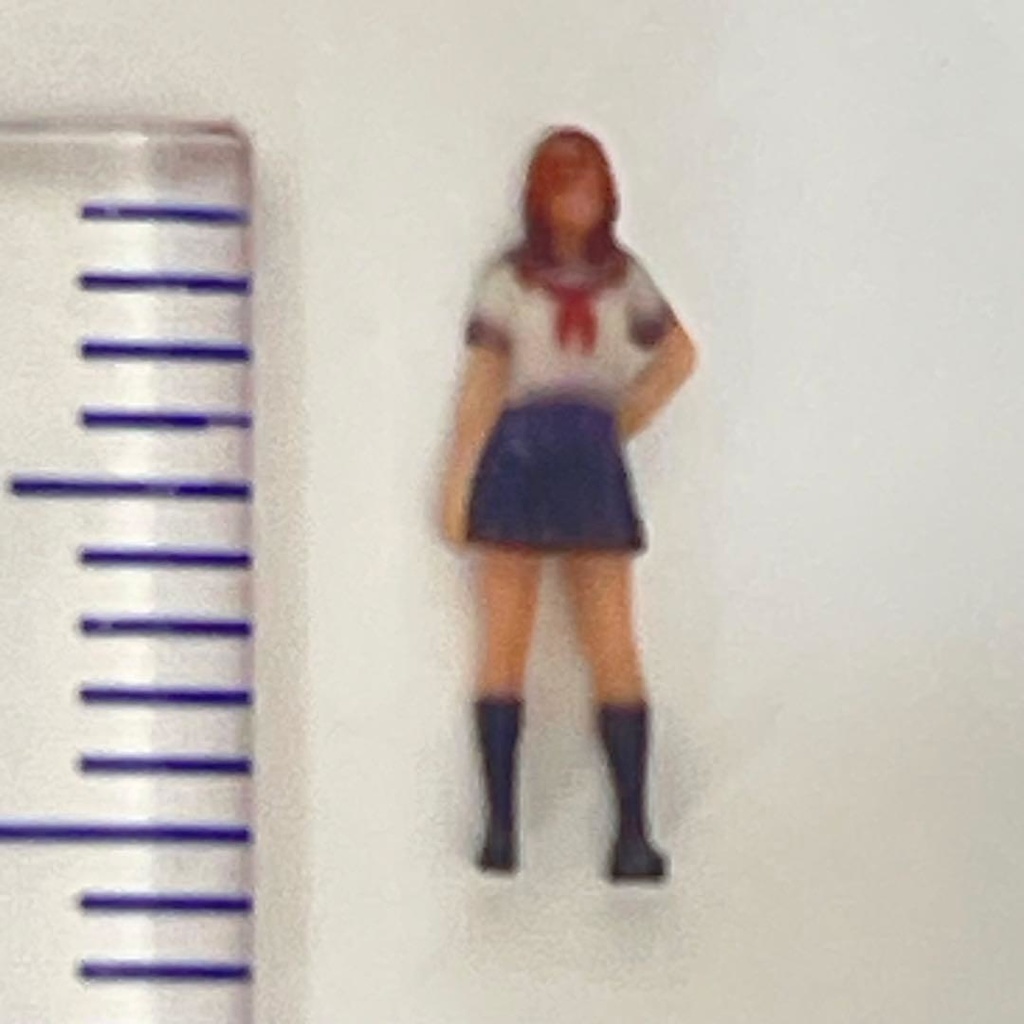 Nゲージ フィギュア 完成品 鉄道模型 JK セーラー服 ミニチュア ジオラマ レイアウト ミニチュアイメージ