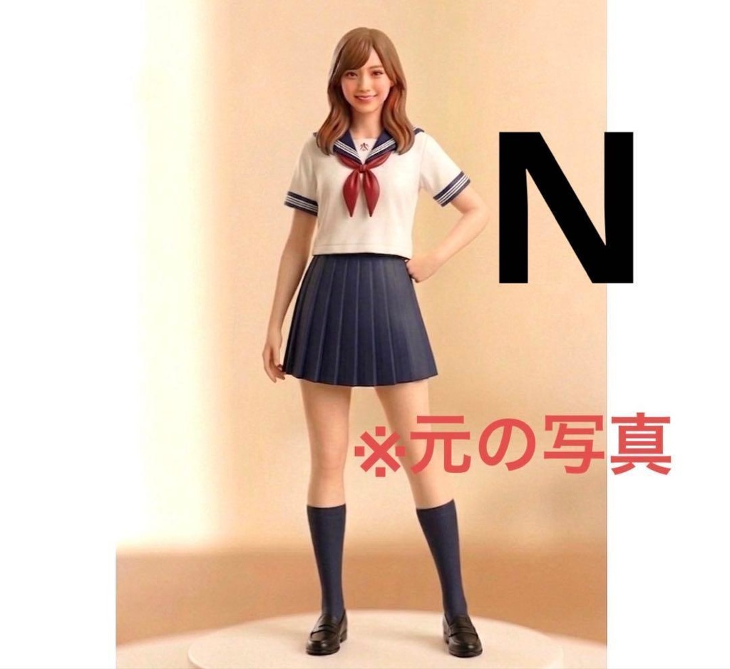 Nゲージ　フィギュア　完成品　鉄道模型　JK　セーラー服　ミニチュア　ジオラマ　レイアウト　ミニチュアイメージ