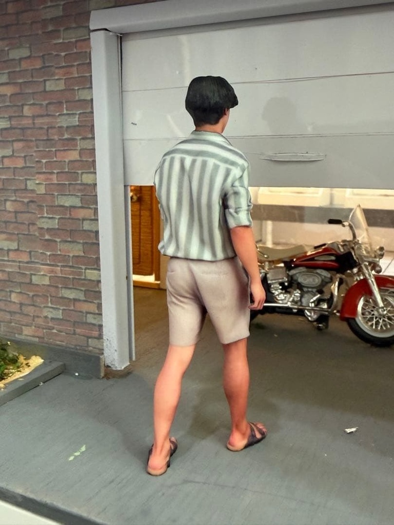 1/18 NU-2280 男性 フィギュア リアルフィギュア 完成品 塗装済み完成品 ミニカーに ドールハウスに ミニチュアイメージ 3D