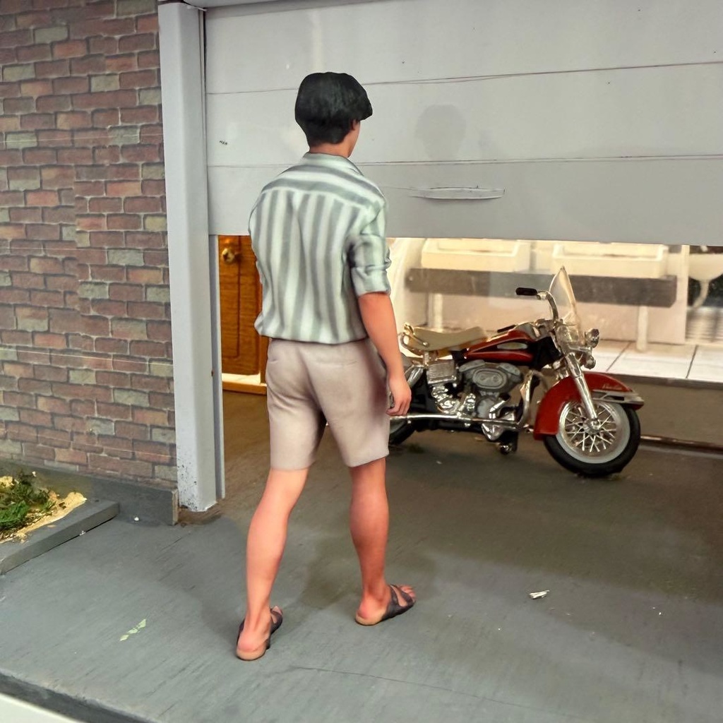 1/18 NU-2280 男性 フィギュア リアルフィギュア 完成品 塗装済み完成品 ミニカーに ドールハウスに ミニチュアイメージ 3D