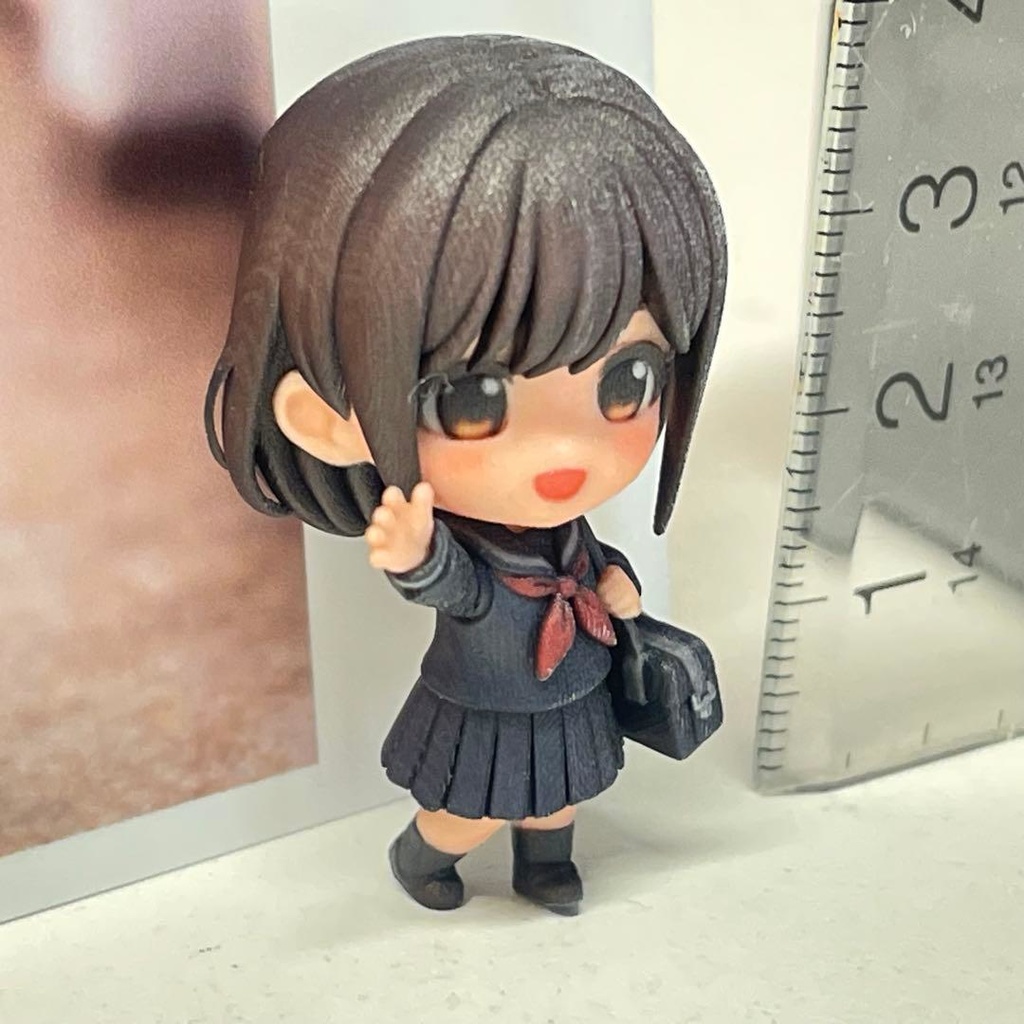 ミニチュア フィギュア セーラー服 美少女フィギュア 完成品 3D ジオラマ ミニチュアイメージ 塗装済み完成品