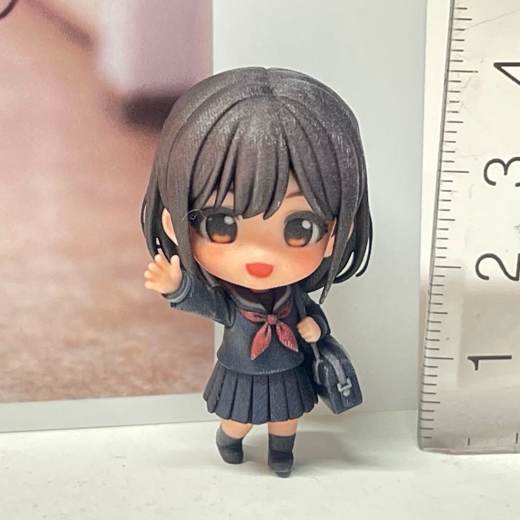 ミニチュア フィギュア セーラー服 美少女フィギュア 完成品 3D ジオラマ ミニチュアイメージ 塗装済み完成品